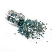 Glitter Chunky 40ml- turqouise silver rose